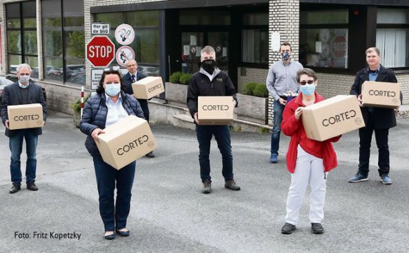 Firma Cortec spendet 500 Einwegmasken