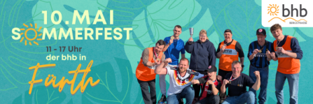 Besuchen Sie unser Sommerfest in Fürth am 9. Mai!